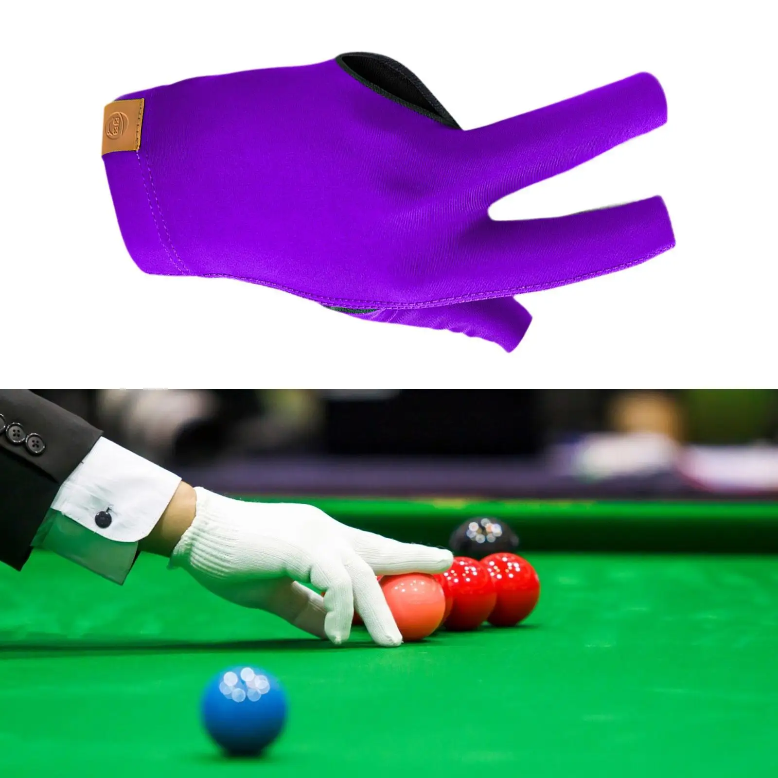3 Fingers Pool Glove Billiards Glove for Women Men Pool Cue Breathable Quick Dry Comfortable Professional Match Batting Glove