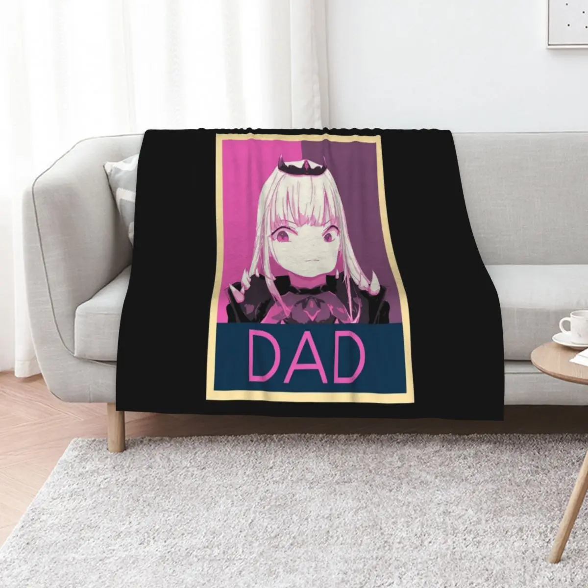 

Hololive EN Calliope Mori Dad Posterized Throw Blanket Extra Large Throw Warm Designers Picnic Blankets