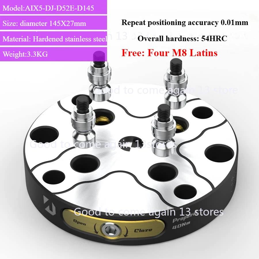 4-5 Axis Fixture Self-centering Vise Positive Paired with Zero Point Quick Change Four Axis L-block Bridge Board DJ-D52E-D145