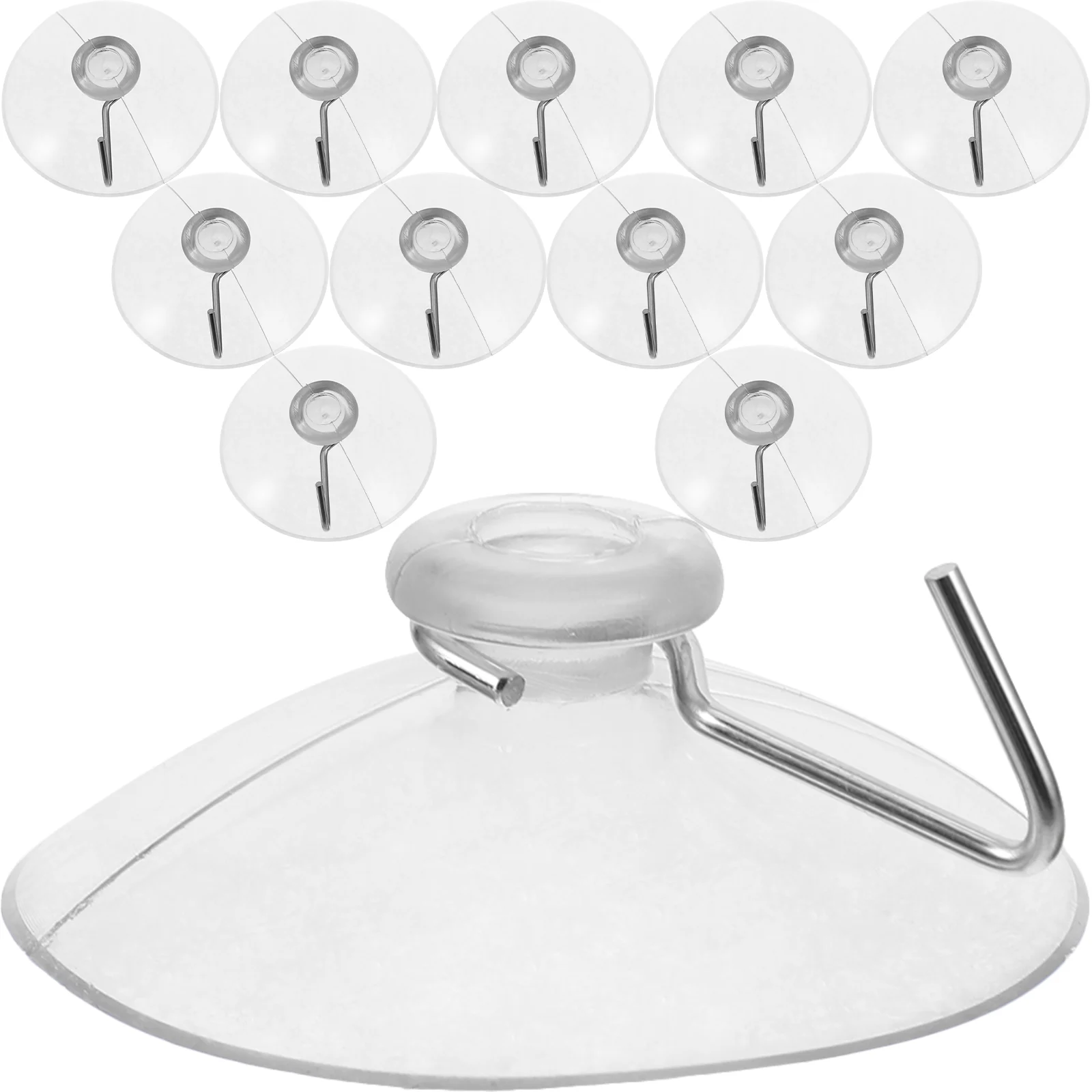 

24pcs Vacuum Suction Cup Hooks Transparent PVC Wall Hooks Heavy-duty Hangers for Bathroom Kitchen shower suction hooks