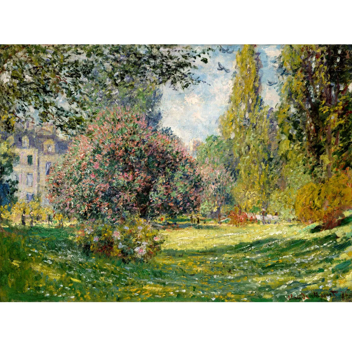 Parc Monceau, Paris by Claude Monet Hand painted famous painting reproduction Impressionism landscape oil painting on canvas