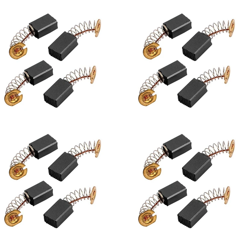 8 Pairs 12 X 9 X 6 Mm Coal Brushes Electric Tool For Electric Percussion Motor