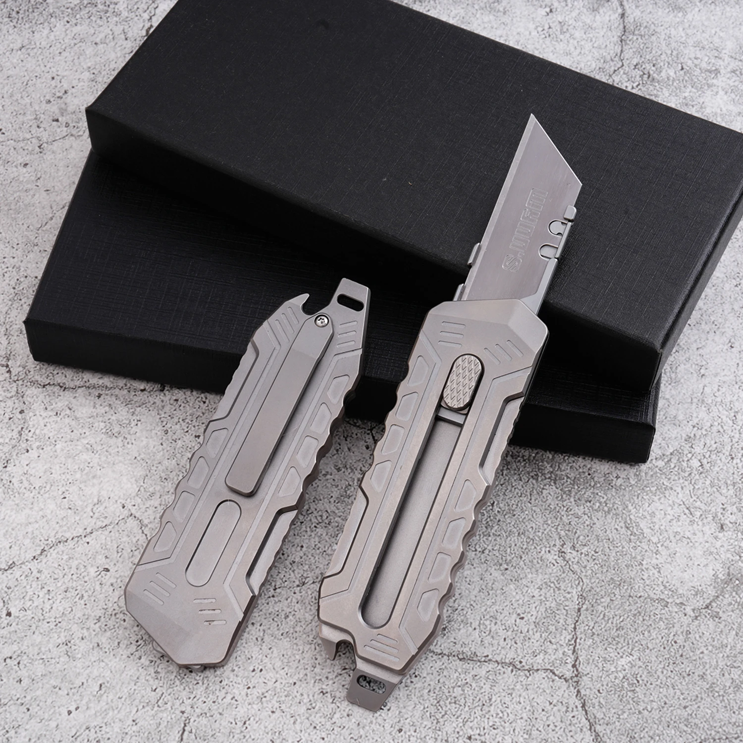High Quality Utility Knife DIY Paper Cutting KnifeTitanium Alloy Tool Portable EDC Multi Tool For Outdoors With 10 Spare Blade
