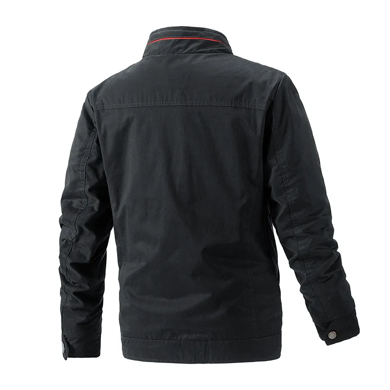 New Spring Men's Double-sided Washed Jacket, Business Casual Stand-up Collar Foreign Trade Coat