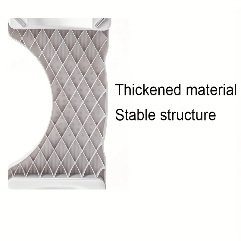 1 piece heavy-duty 7-inch portable adult toilet stool - available in 3 colors (white/blue/gray), non-slip elevated seat image 2