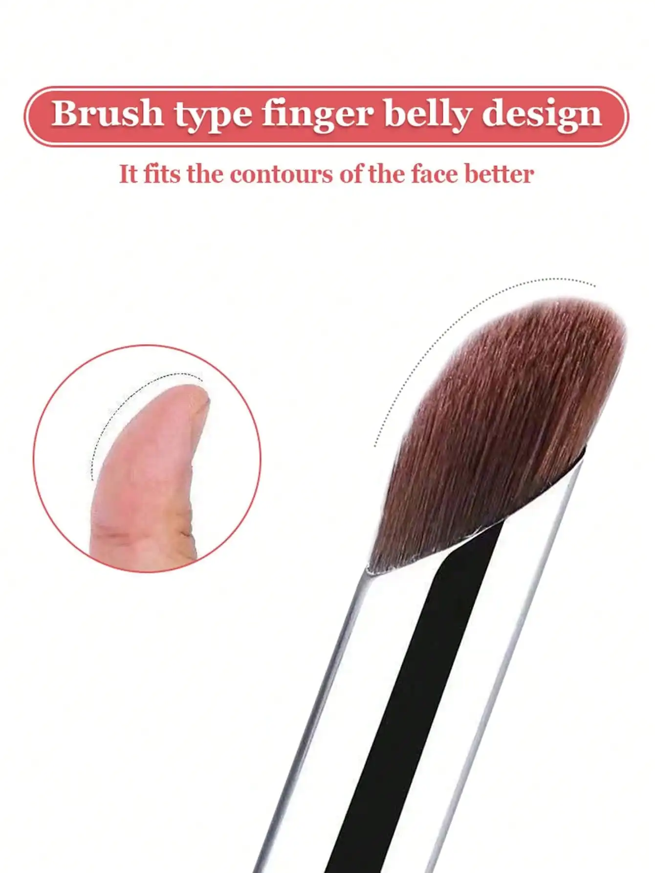 1 pincel negro de cabeza redonda para corrector en pasta, sin dejar marcas, cubre el acné, las cicatrices del acné, las ojeras, pincel básico, pincel para corrector en pasta