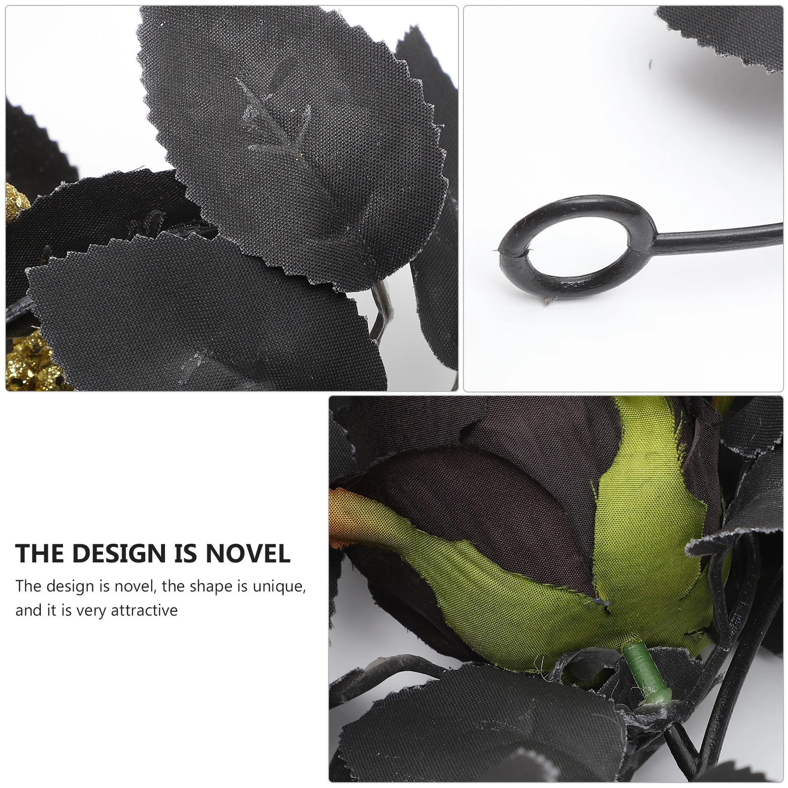 

1Pcs Artificial Black Rose Vine Hanging Ornament Realistic Silk Flower Pendant for Home Restaurant Party Decor Imitation Vine