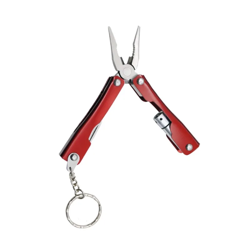 8-in-1 EDC Portable Mini Pocket Multitool Camping Cutting Multifunction Combination Lamp Pliers