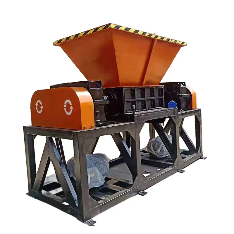 Factory Direct Sale Truck Tire Scrap Metal Plastic Double Shaft Shredder Machine Tire shredders Sale