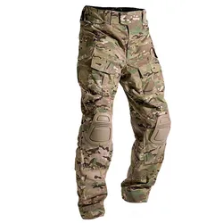 Camouflage Tactical Pants for Men Wear-resistant Hiking Pant Paintball Combat Pant With Knee Pads Hunting Climbing Clothes