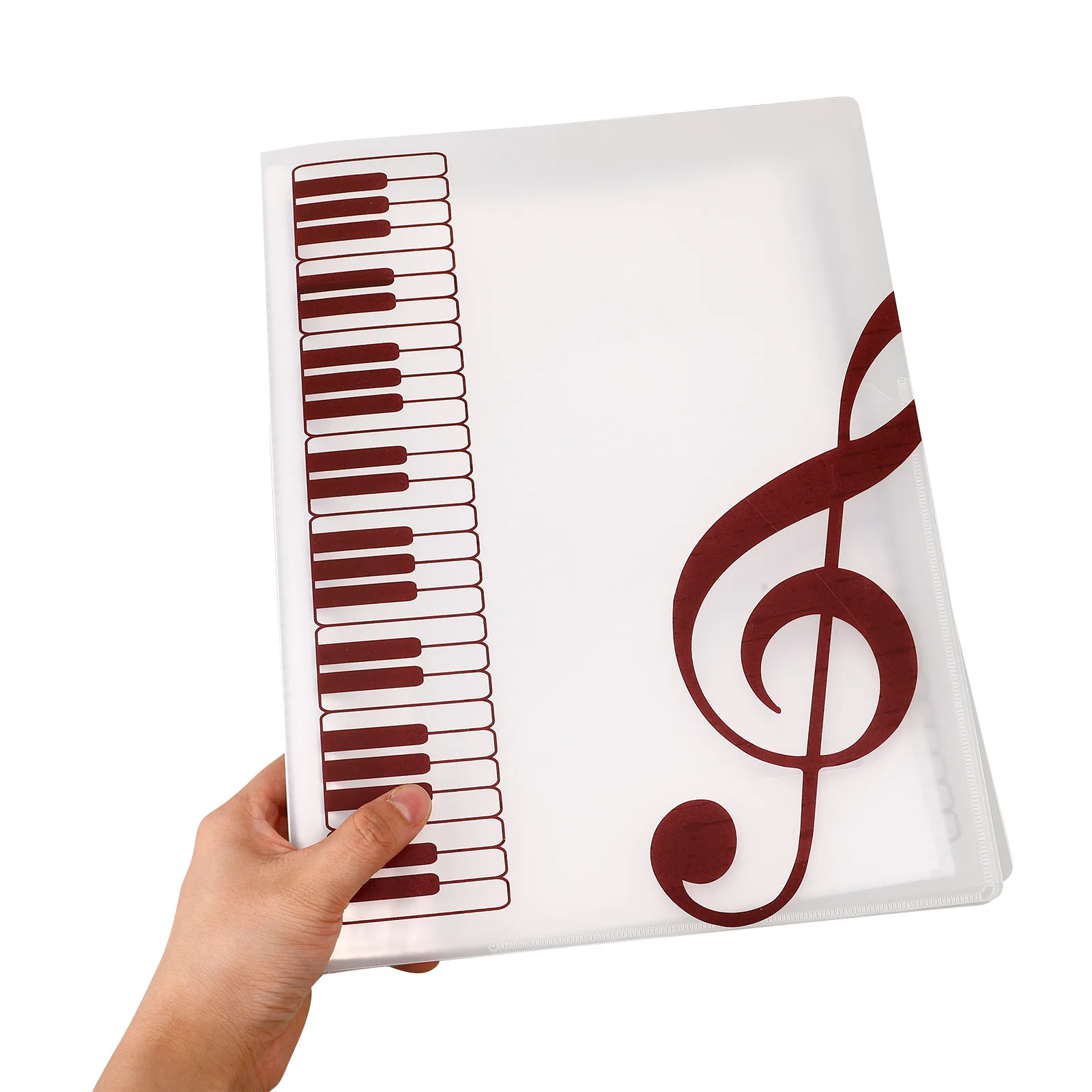 

Sheet Music Binder Clear File A4 Size 40 Pages Document Folder Simple Office Score Organizer Portable Storage Solution