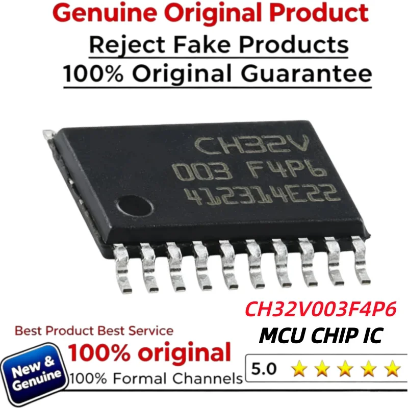 100-500-1000PCS 100% New Original WCH CH32V CH32V003 CH32V003F4P6 F4P6 TSSOP20 In Stock MCU CHIP IC