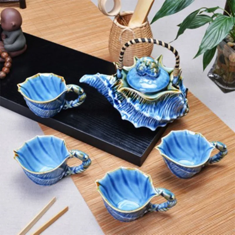 Ceramic Kung Fu Tea Set Celadon Set Ocean Tea Set Tea Pot