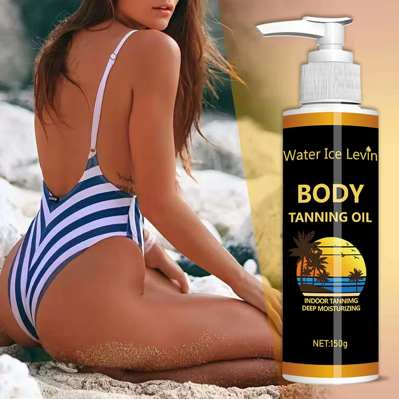 زيت تسمير الجسم، مع زيت جوز الهند، مرطب عميق، بدون دباغة بالشمس