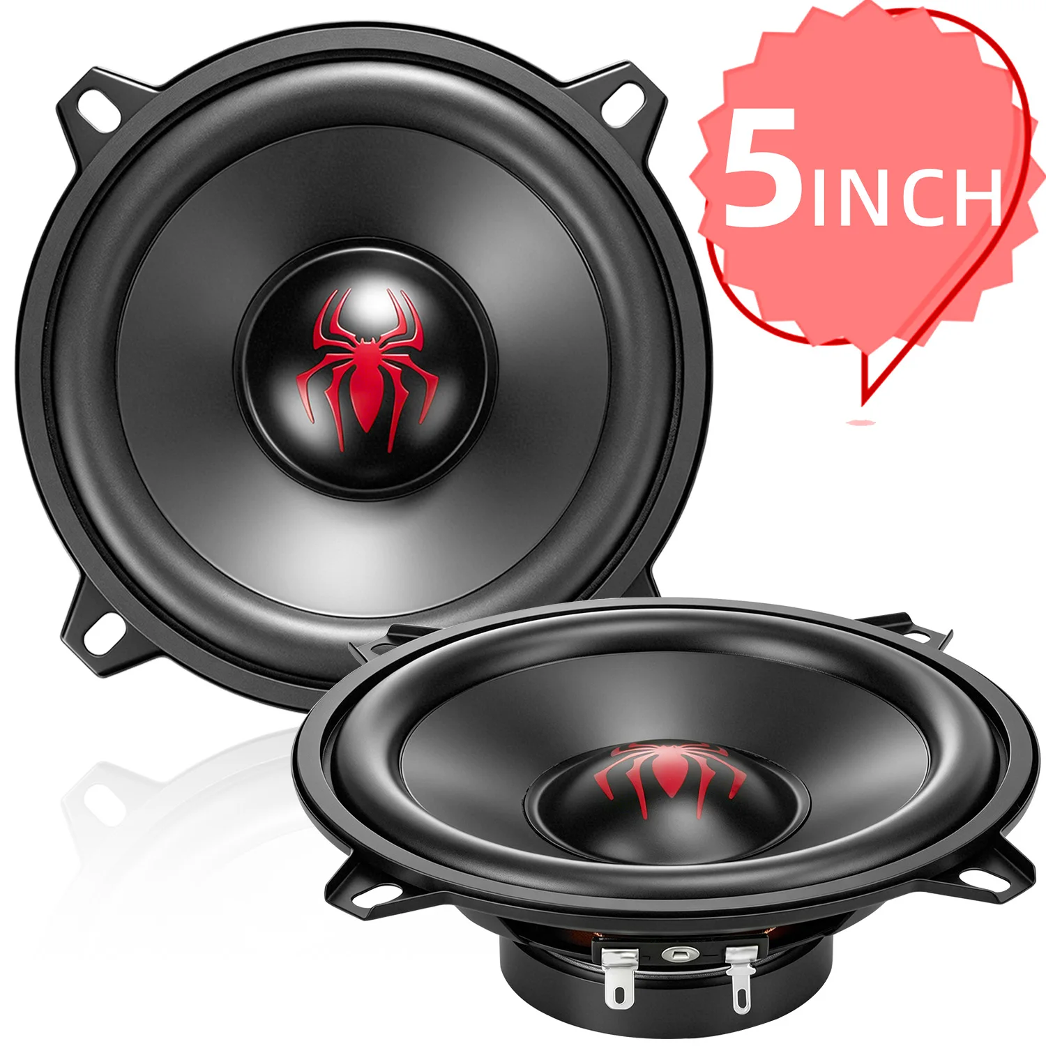 1 Pcs 5 Inch Car Midrange Bass Speaker Professional Speaker Modification 600W Power 4Ohm Deep Bass For Car & Home Theater