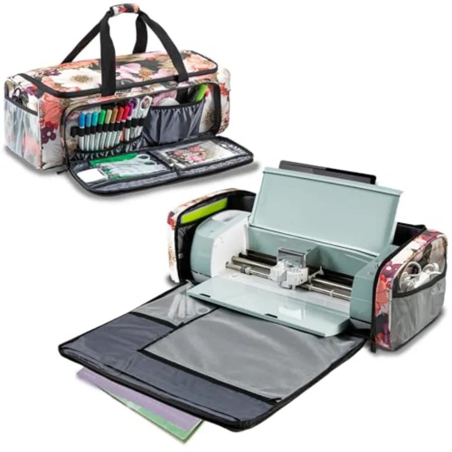 

Full Open Carrying Case for Circut Maker 4 Maker 3 Explore 4 Explore 3 Explore Air 2 Large Opening Storage Bag for Craft Access