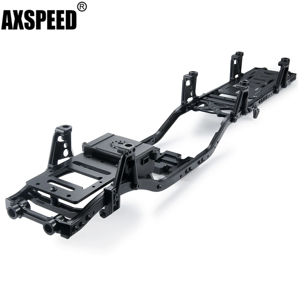 

AXSPEED Aluminum & Carbon Fiber 6x6 Chassis Frame for Axial SCX10 & SCX10II 90027 90028 90046 90047 RC Crawler Car Update Part