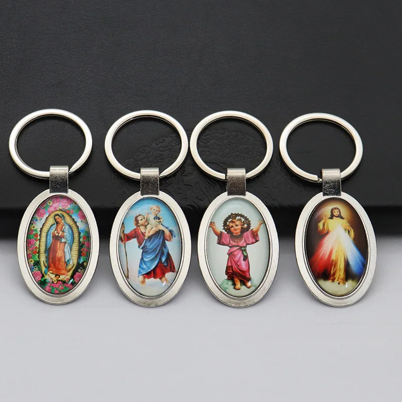 

1pcs Metal Cartoon Religious Character Love Photo Frame Bracelet Necklace Jewelry Car Bag Keychain Pendant Accessories Wholesale