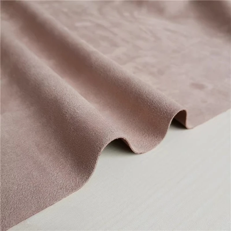 Beige Suede Air Layer Fabric Handmade Home for Sewing Keep Warm Velvet Plush Coat Trousers Set Fashion Winter Crafts Materials