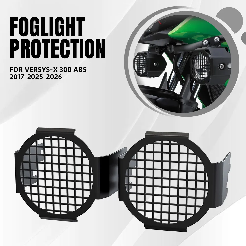 FOR KAWASAKI VERSYS-X 300 ABS 2017 - 2026 2025 2024 2023 2022 FogLight Guard Spotlight Protector Cover Accessories VERSYSX 300