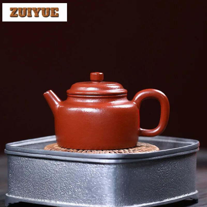 

100ML Handmade Yixing Purple Clay Teapots Famous Master Handmade Dezhong Pot Raw Ore Zhu Mud Kettle with Filter Zisha Tea Set