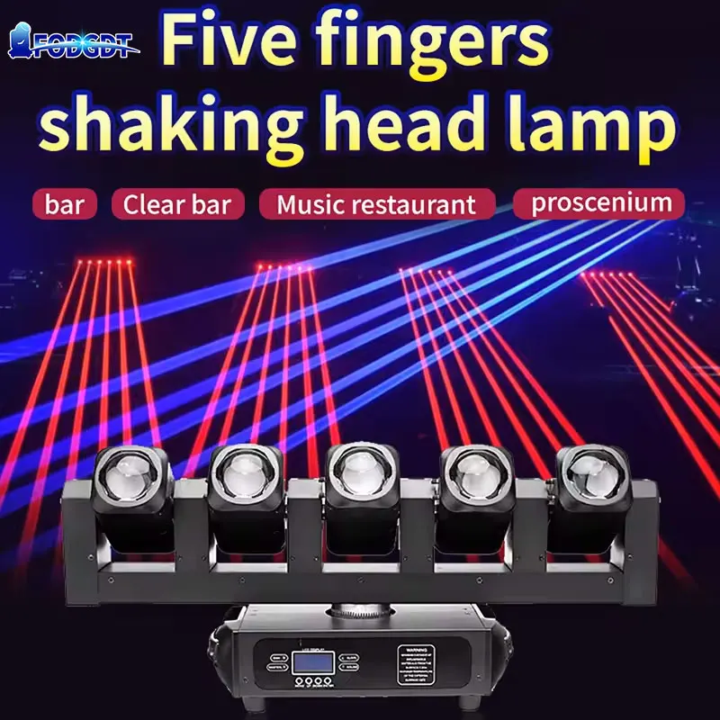 

Hot Sale 5x40W RGBW LED Five Fingers Moving Head Beam Lights Stage Lighting With DMX512 For DJ Disco Party Music Bar