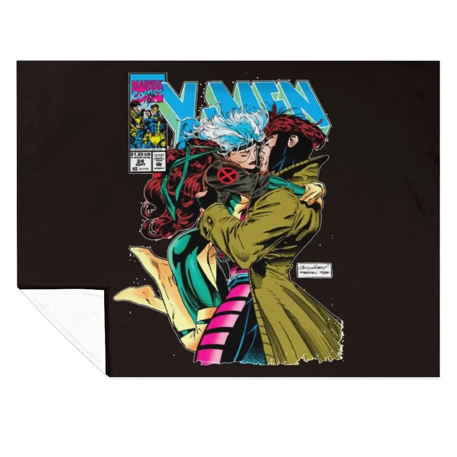 

Gambit And Rogue Essential T-Shirt Throw Blanket Plaid on the sofa Beach Multi-Purpose Comforter Blankets