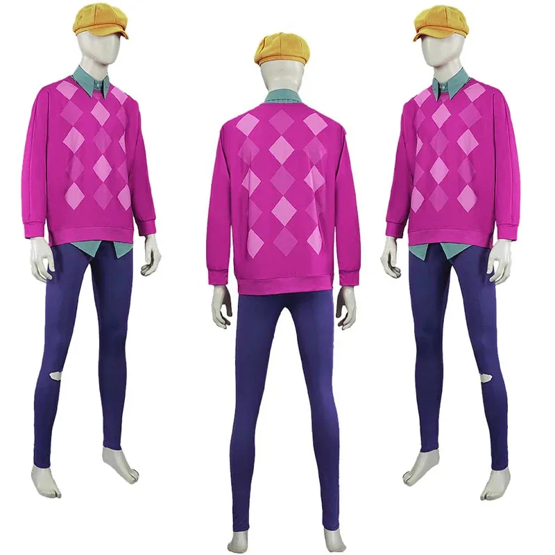 

CyDemon Hunter of KPop Saja Boys Bobby Cosplay Pink Sweatshirt Pants Wig Hat Outfit Men Halloween Carnival Party Costume Suit Ma