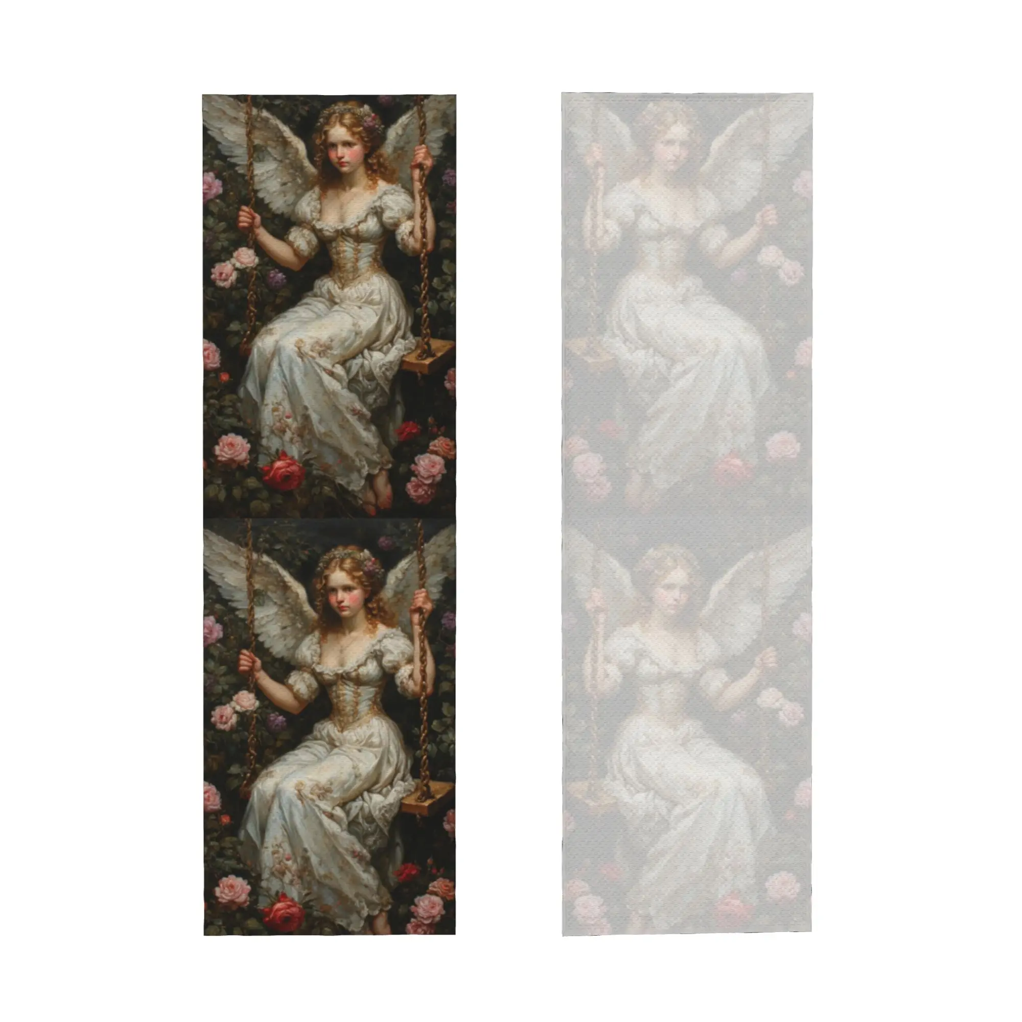 Victorian Angel And Flowers Cold Exercise Towel   Super Soft Breathable Instant Cooling Towel Yoga Towels