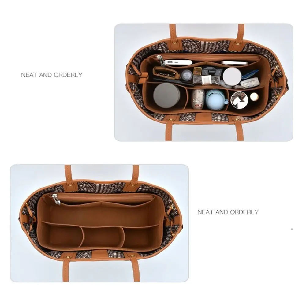 Durable Felt Handbag Insert Bag Storage Bag Support Internal Bag Organization Portable Purse Liner for For Liz Visetos