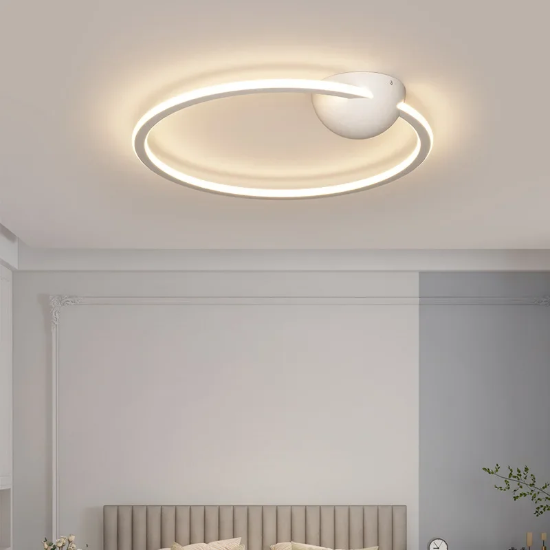 Modern Minimalist Ring Ceiling light Bedroom Living Dining Kitchen Work Girl Designer Ceiling lamp Interior LED Lighting fixture