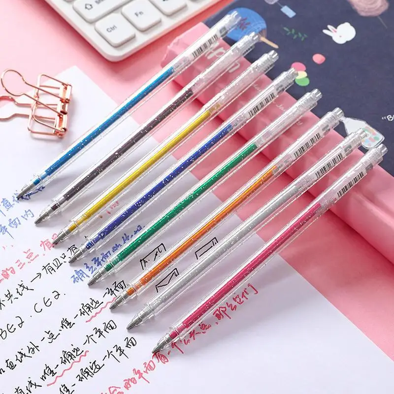 Gel Colouring Pens Press Colouring Art Neutral Pens 36 Colors Push Action Glitter Pens For Doodling Drawing Writing Crafting