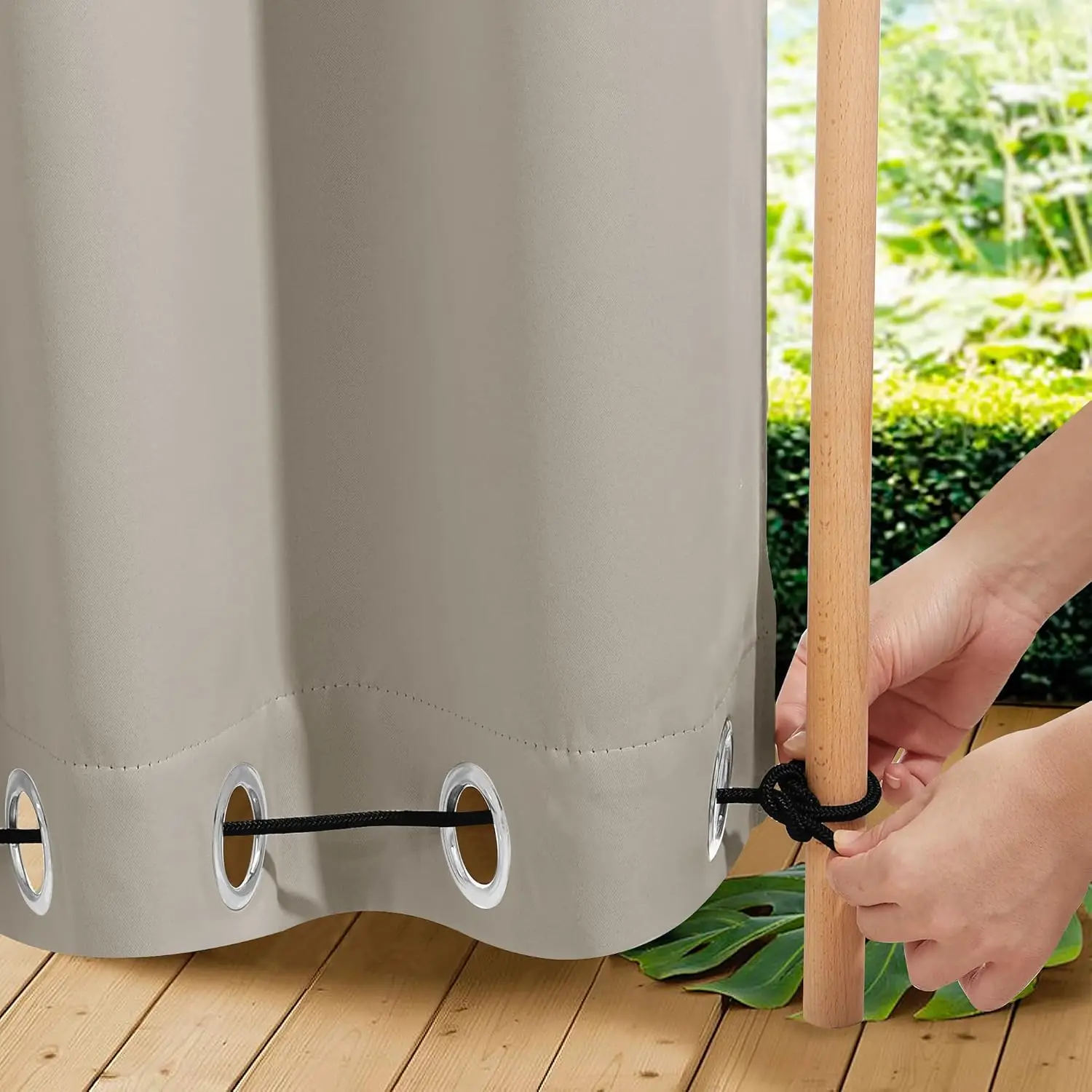 

Наружные шторы для патио, водонепроницаемые, ветрозащитные, термоизолирующие, светонепроницаемые, с люверсами и креплениями, W52 x L84