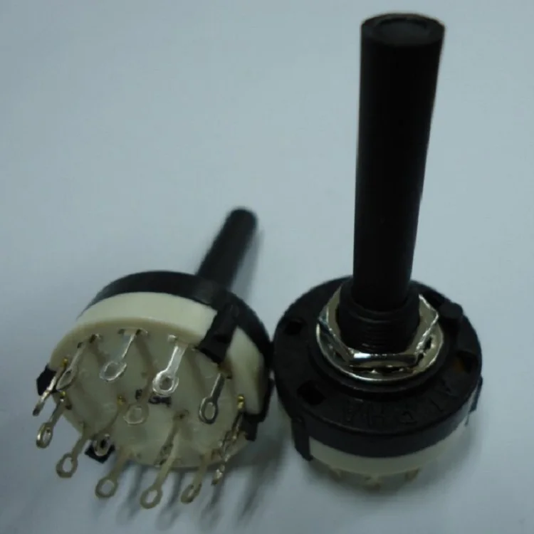 Taiwan Aihua ALPHA all-plastic band switch, rotary switch 3 knives 4 gears 38mm shaft, gear adjustable