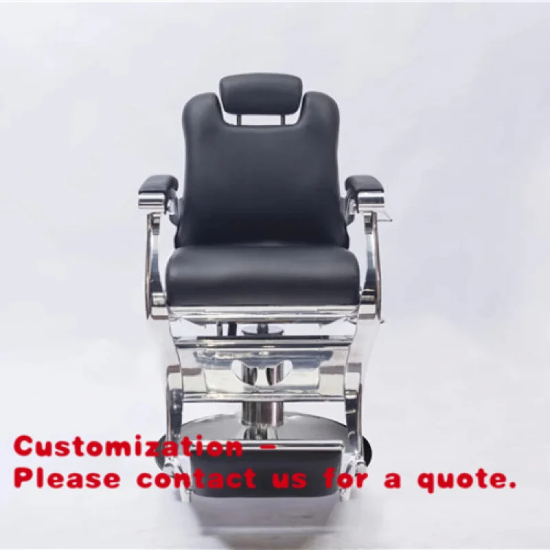 

custom.Modern Design Professional Hydraulic Pump Synthetic Leather Reclining Men's Vintage Black Styling American Barber Chair