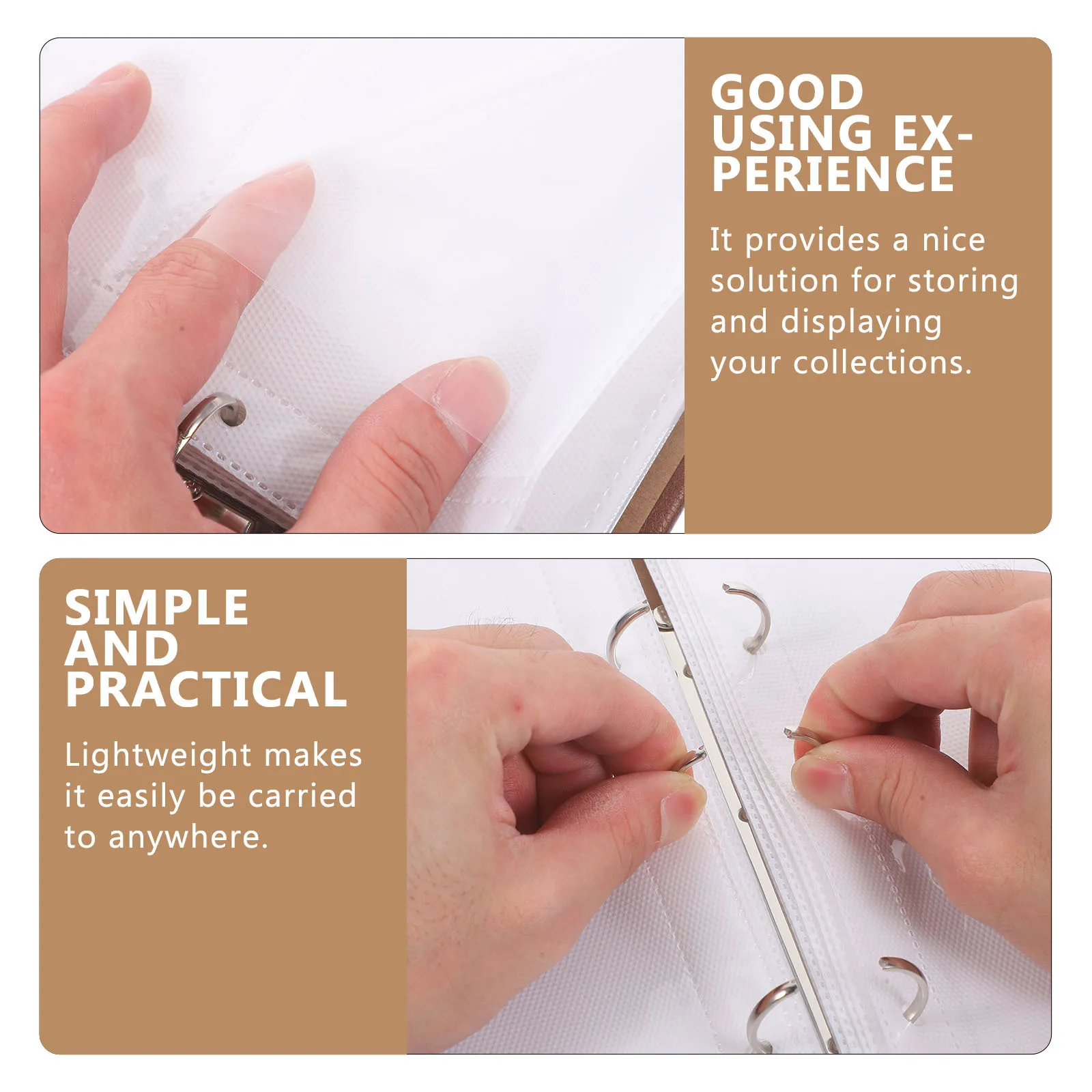 

Album Book Coin Storage Holder Transparent Design Easy to Use Lightweight Portable for Stickers Photos