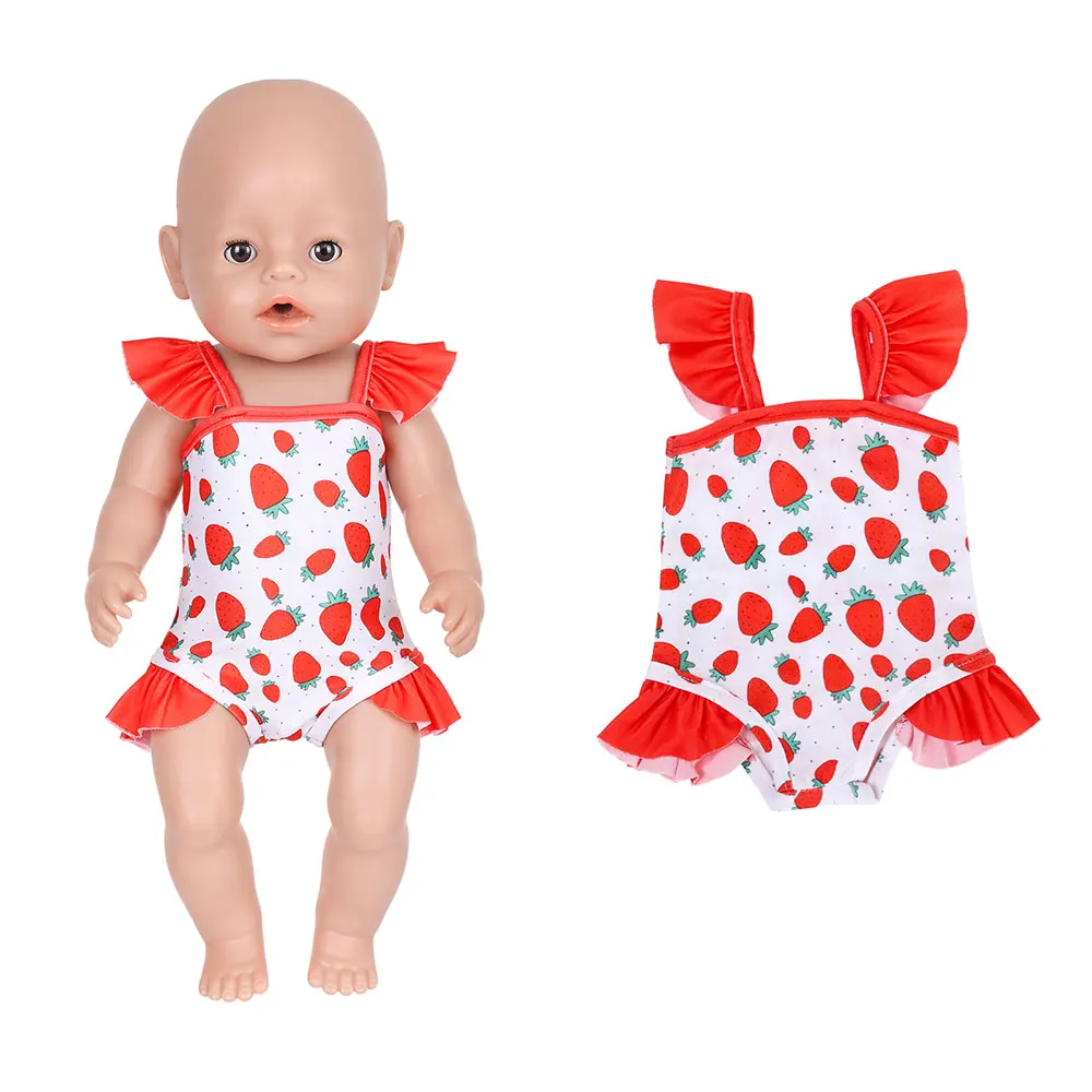 2026 New Summer bikini doll clothes For 43cm Baby Doll 17 Inch Reborn Baby Doll Clothes view 5