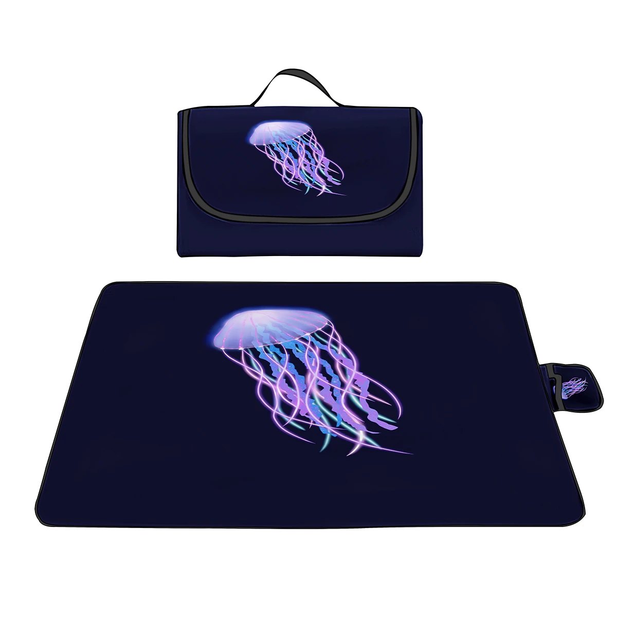 

Picnic Blankets Jellyfishes Sea Ocean Beach Blanket Waterproof Sandproof Foldable Outdoor Blanket for Camping Lawn Hiking Travel