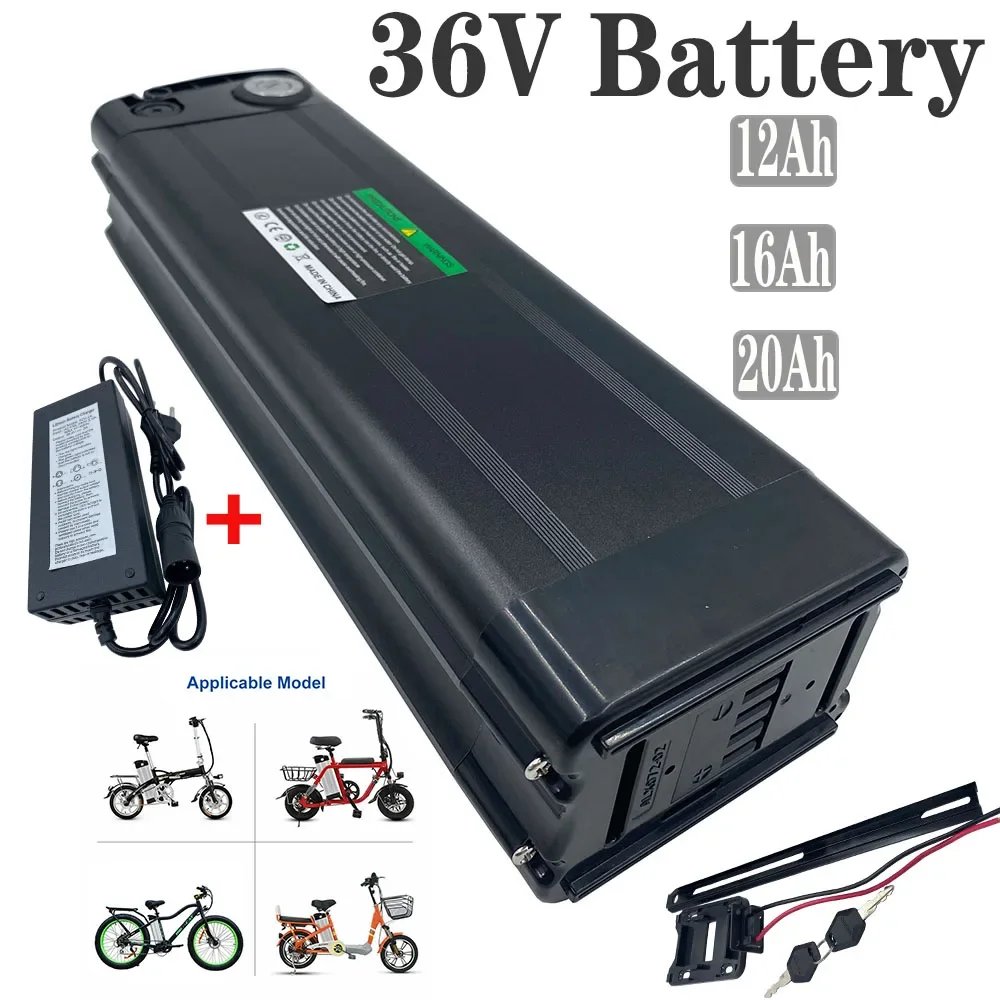 

500W 36V 16AH 20AH Silver Fish Electric Bicycle Battery Pack 1000W 36V Lithium Battery 18650 21700 Ebike Bateria With USB Port