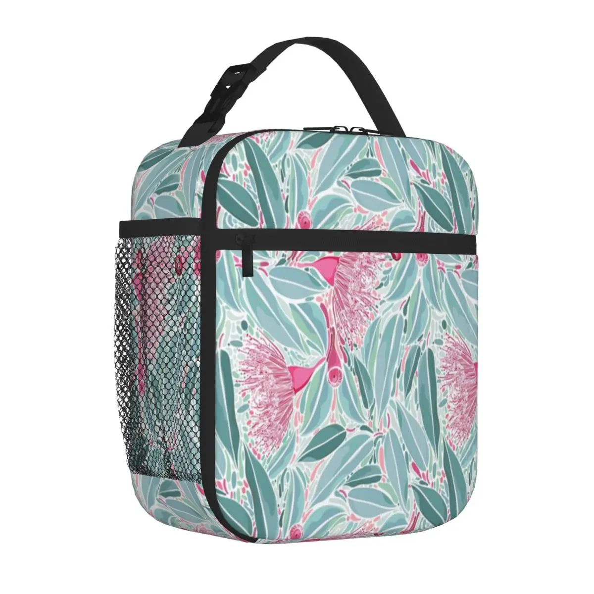 Hot Sale Summer Eucalyptus Wildflower Pattern Large Capacity Adult Lunch Bag Seaside Lunch Cooler Tote