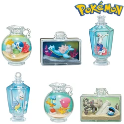 Pokemon model drift bottle series Spheal Horsea Luvdisc figure Kawaii desktop ornament Japanese animation peripheral doll toy