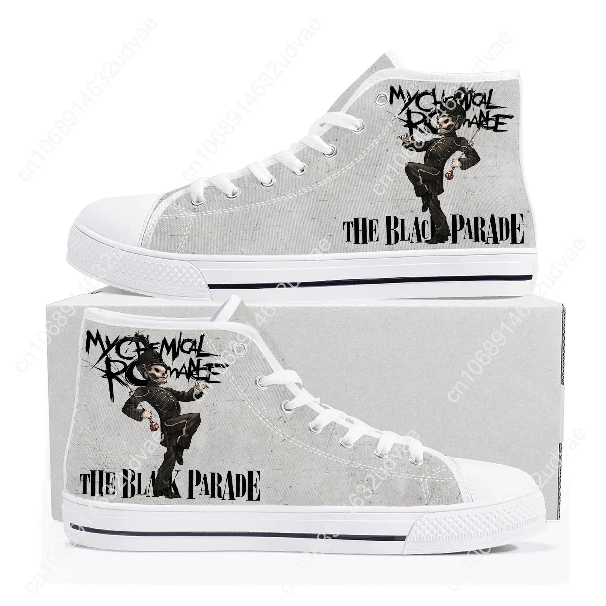 My Chemical Romance Rock Band High Top High Quality Sneakers Mens Womens Teenager Canvas Sneaker Casual Couple Shoes Custom Shoe