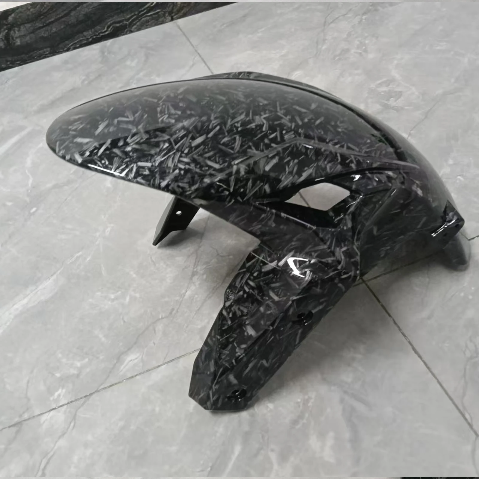 Motorcycle Front Fender For Kawasaki Mudguard 636 ZX-6R 2019-2025 ABS Carbon Fiber Pattern Fender Fairing Rocker cover 4