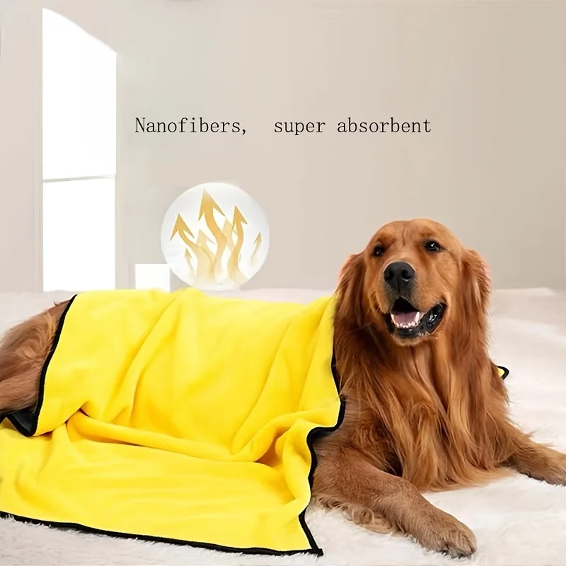 Soft and Absorbent Pet Bath Towels and Dog Blankets Perfect for Drying and Snuggling with Your Furry Friend