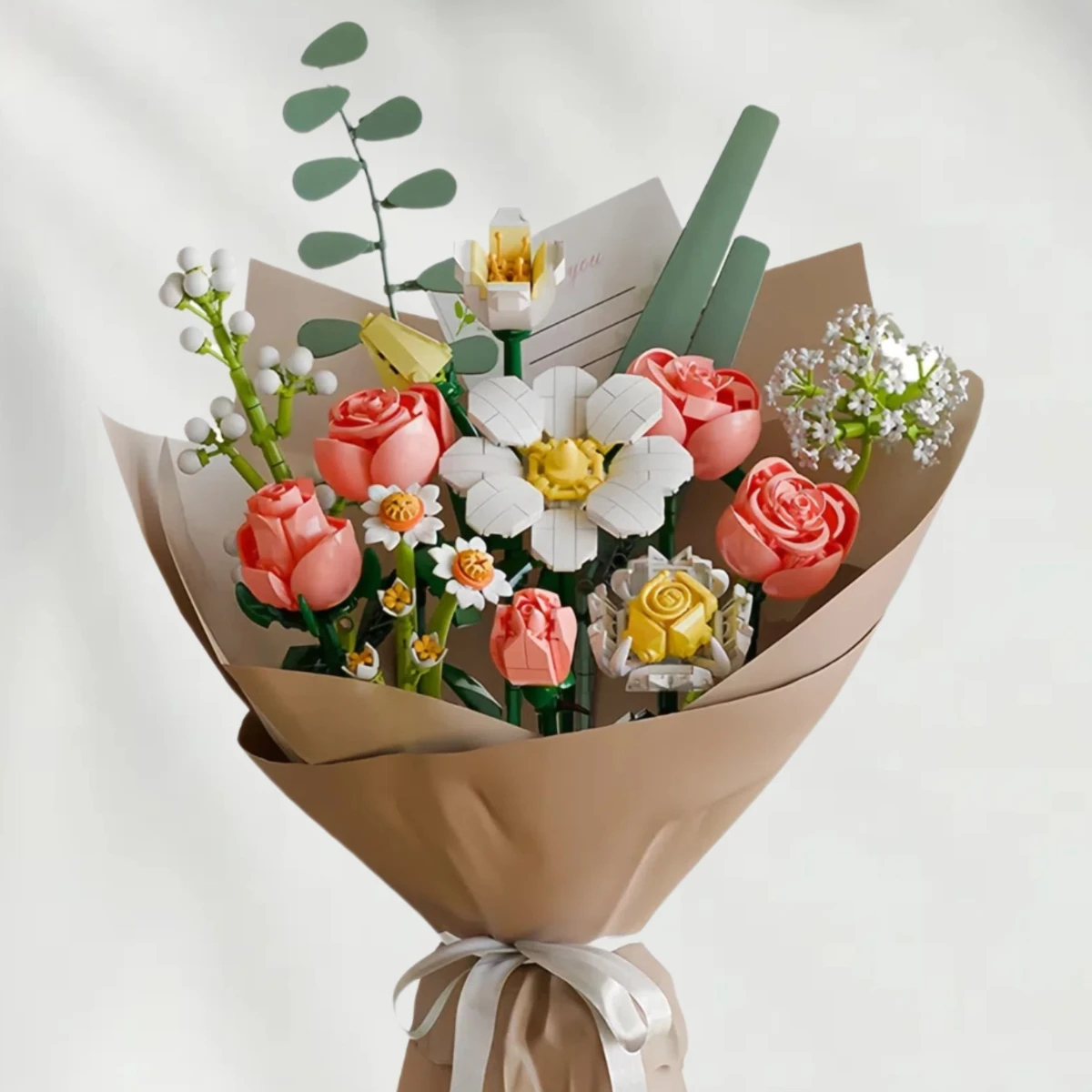 

MOC Romantic Bouquet Building Blocks L For Adults DIY Decorations Everlasting Flower Bricks Toys Children's for Christmas Gift