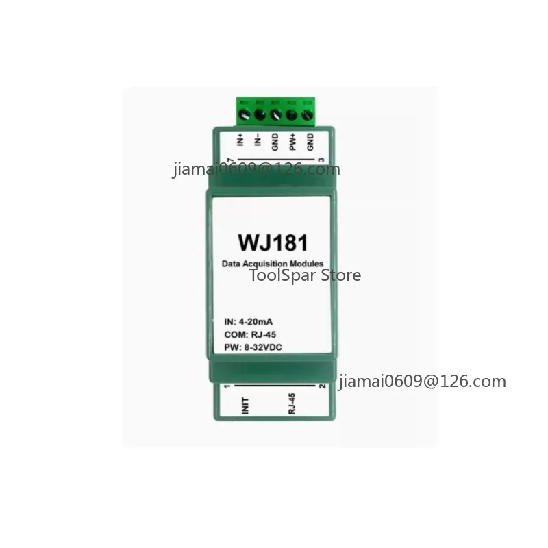 4-20mA 0-10V Analog Data Acquisition Module RJ45 Ethernet Modbus TCP MQTT Converter Model WJ181
