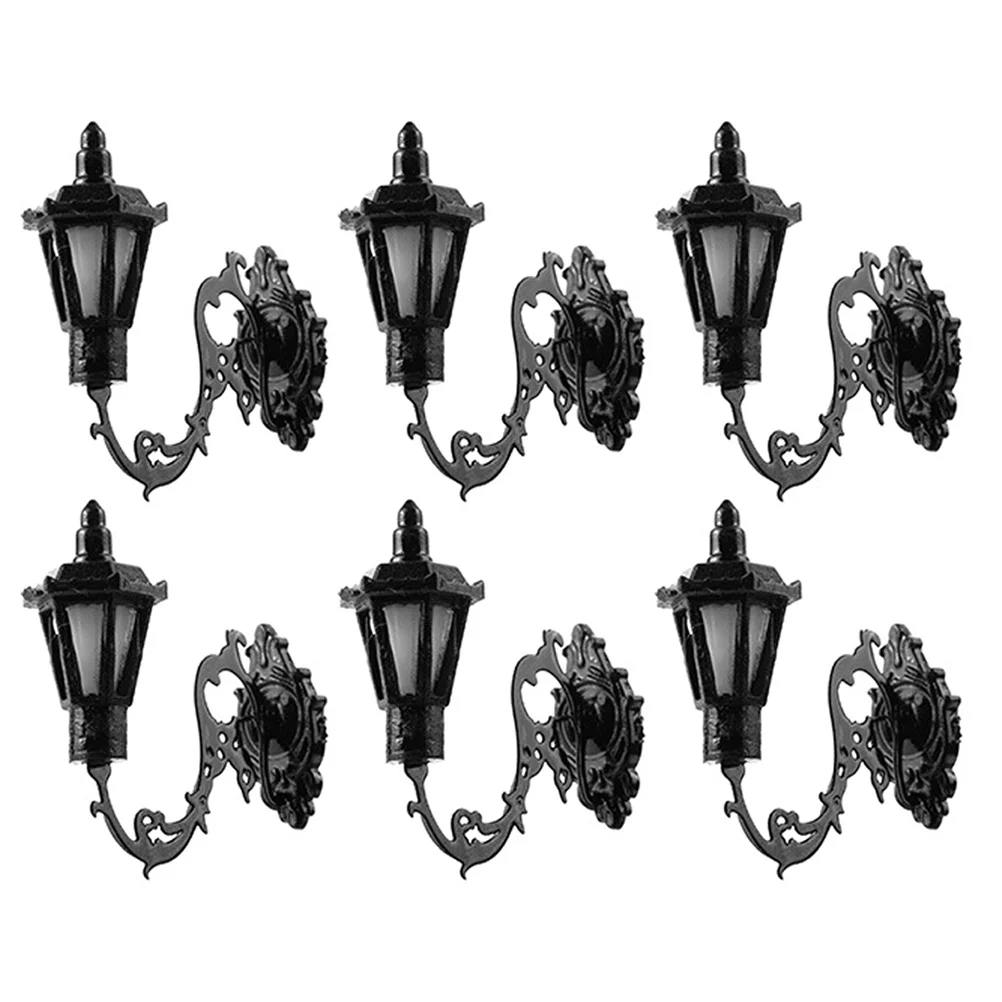 6 Pcs Decor Dollhouse Wall Light Lamp Model Sand Table Miniature Decorate Scene Accessories Landscape