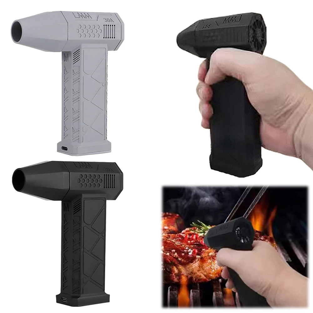 130000RPM Mini Turbo Jet Fan Rechargeable Brushless Motor Violent Turbo Fan Jet Blower for Computer Keyboard Outdoor Car Home