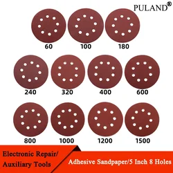 Sanding Discs 5 Inch 8Holes Hook and Loop 125mm Adhesive Sandpaper 60~2000 Grits For Random Orbital Sander Abrasive Sheets Tools