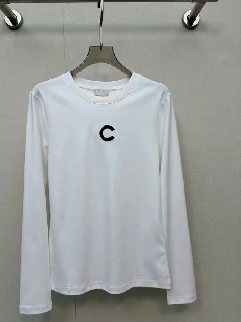 

Women's Autumn New Arrival Casual Fashionable Versatile Long-Sleeve Color-Block T-Shirt with Round Neck